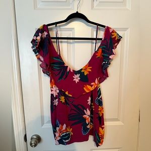 Off the shoulder tropical tank top